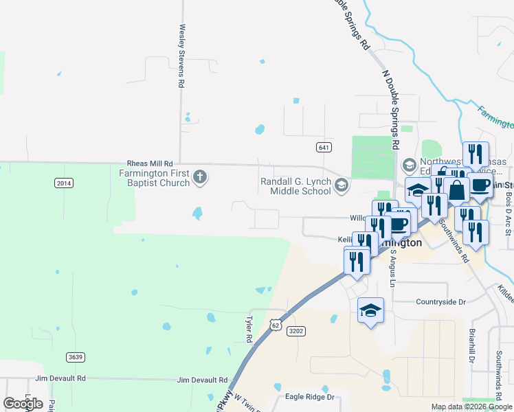 map of restaurants, bars, coffee shops, grocery stores, and more near 69 Periwinkle Lane in Farmington