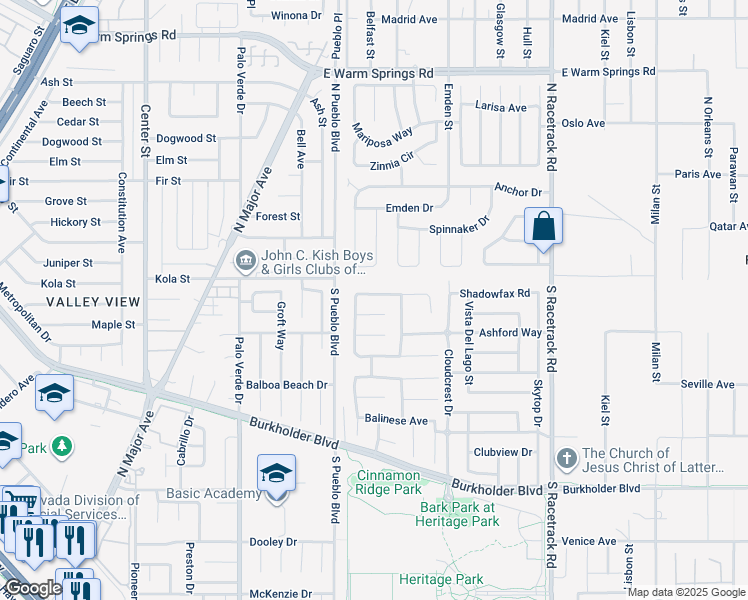 map of restaurants, bars, coffee shops, grocery stores, and more near 823 Wintersweet Road in Henderson