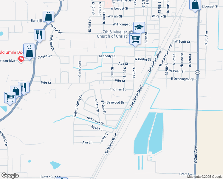 map of restaurants, bars, coffee shops, grocery stores, and more near 904 South 9th Street in Paragould
