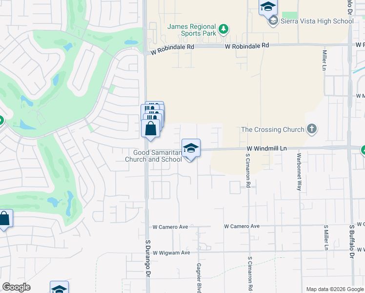 map of restaurants, bars, coffee shops, grocery stores, and more near 8121 Sweetwater Creek Way in Las Vegas