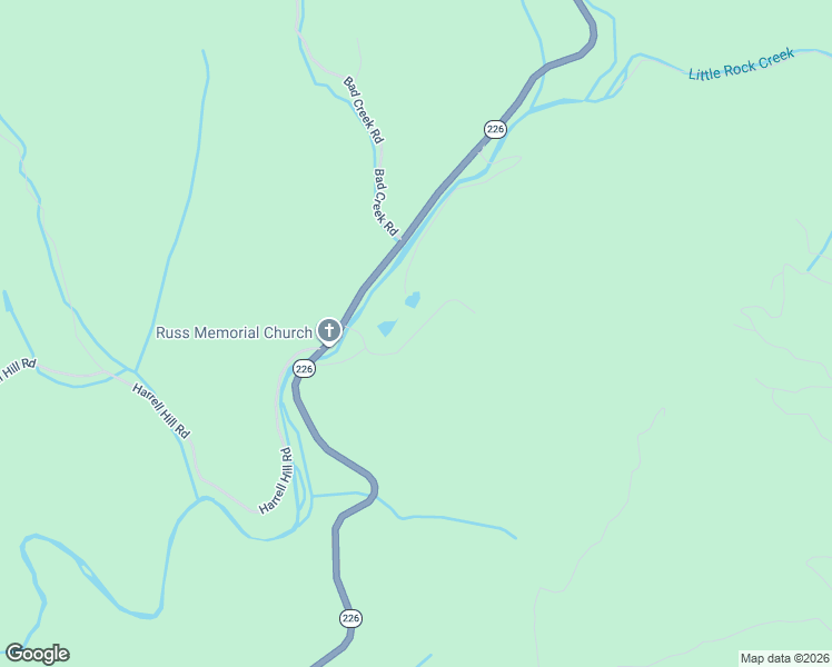 map of restaurants, bars, coffee shops, grocery stores, and more near 538 Mulberry Lane in Bakersville