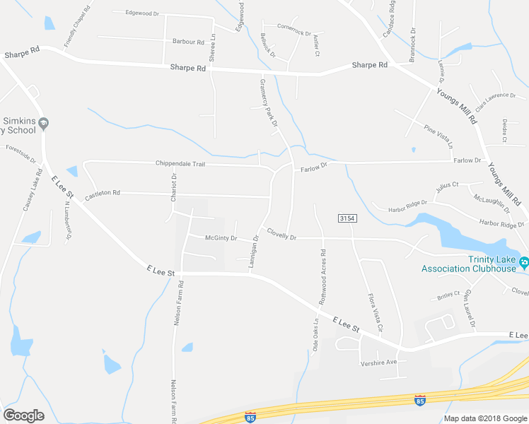 map of restaurants, bars, coffee shops, grocery stores, and more near 2204 Lannigan Drive in Greensboro