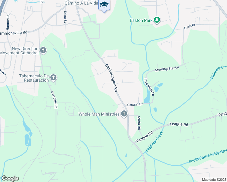 map of restaurants, bars, coffee shops, grocery stores, and more near 3838 Old Lexington Road in Winston-Salem