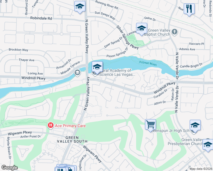 map of restaurants, bars, coffee shops, grocery stores, and more near 187 Reed Lane in Henderson