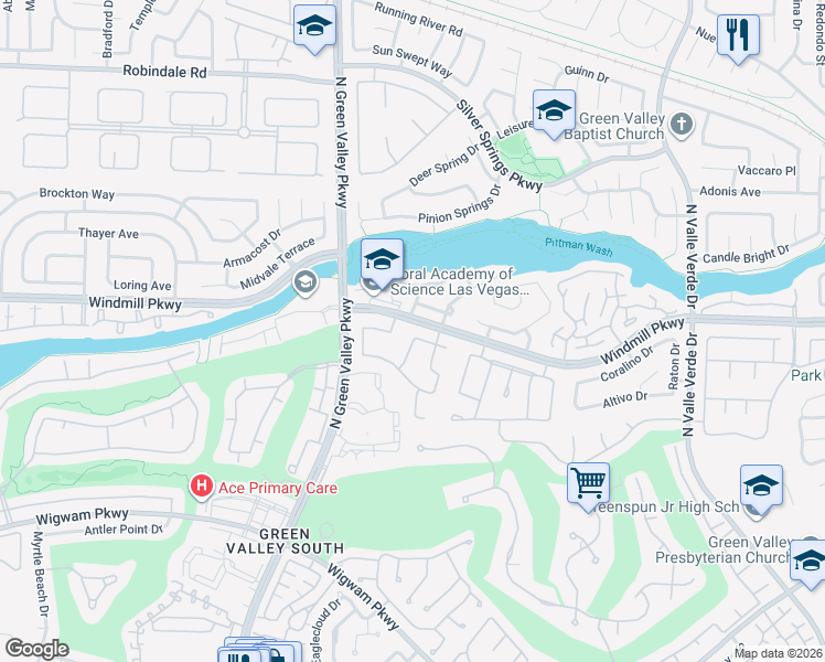 map of restaurants, bars, coffee shops, grocery stores, and more near 197 Reed Lane in Henderson