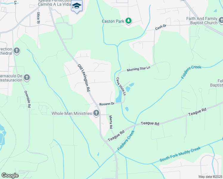 map of restaurants, bars, coffee shops, grocery stores, and more near 3800 Spring Branch Drive in Winston-Salem