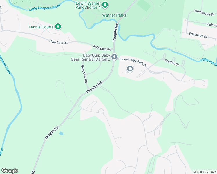 map of restaurants, bars, coffee shops, grocery stores, and more near 106 Vaughn Road in Nashville