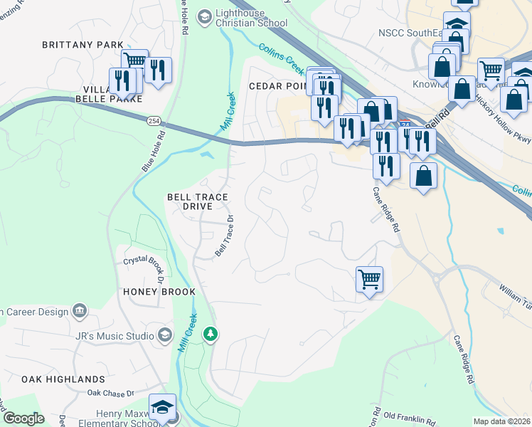 map of restaurants, bars, coffee shops, grocery stores, and more near 610 Arbor Knoll Boulevard in Nashville