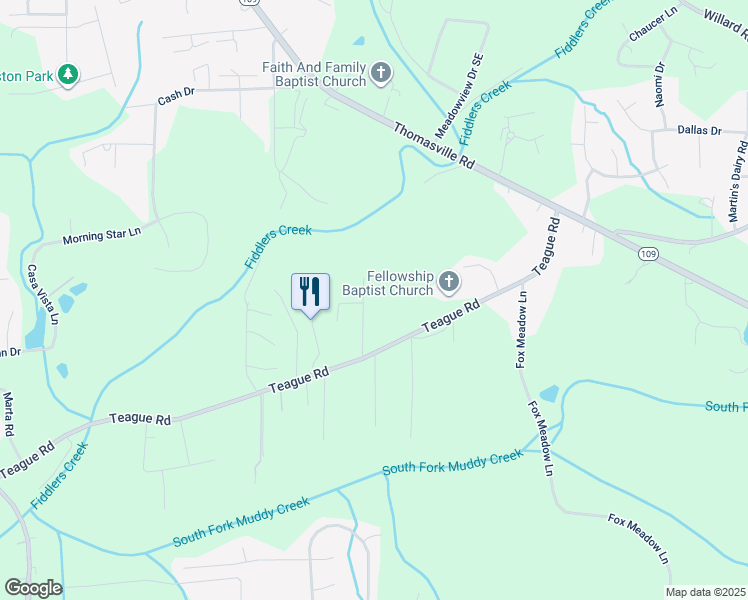 map of restaurants, bars, coffee shops, grocery stores, and more near 117 Southoak Drive in Winston-Salem