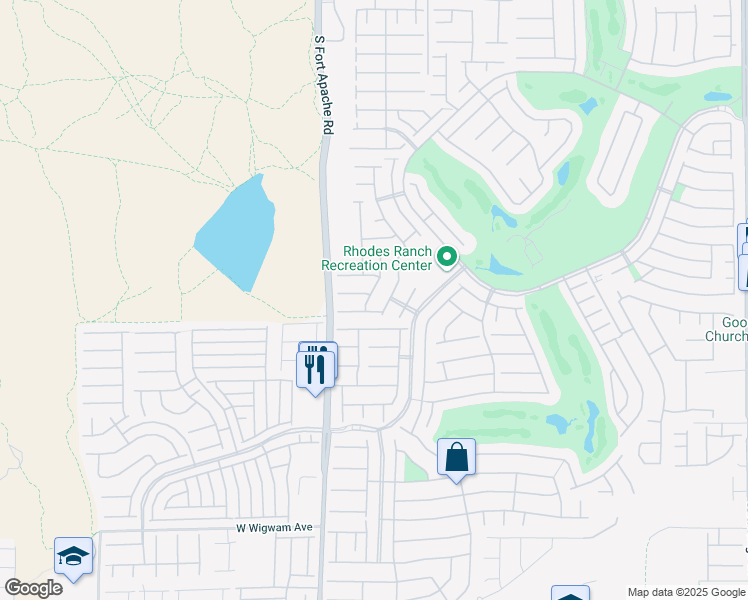 map of restaurants, bars, coffee shops, grocery stores, and more near 370 Broken Par Drive in Las Vegas