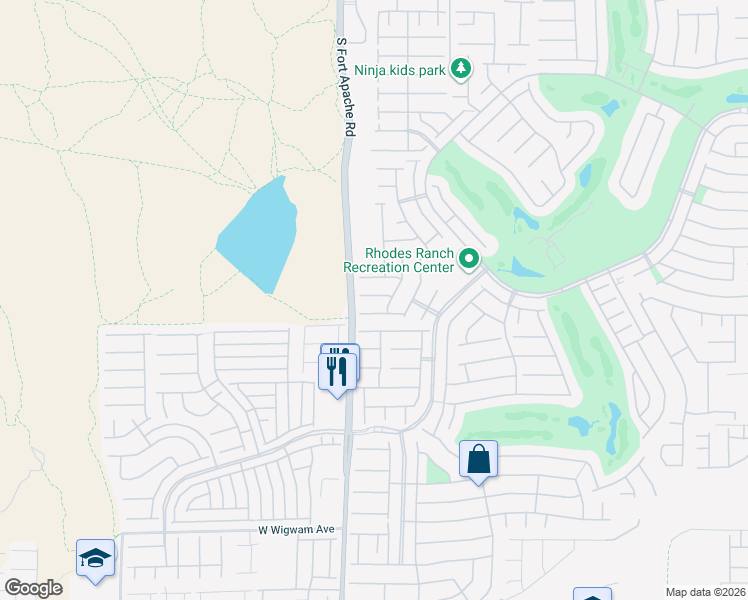 map of restaurants, bars, coffee shops, grocery stores, and more near 317 Fringe Ruff Drive in Las Vegas