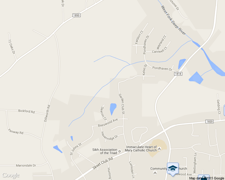 map of restaurants, bars, coffee shops, grocery stores, and more near 4461 Garden Club Street in High Point