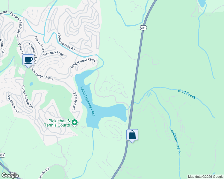 map of restaurants, bars, coffee shops, grocery stores, and more near 269 Woodcliff Loop in Newland