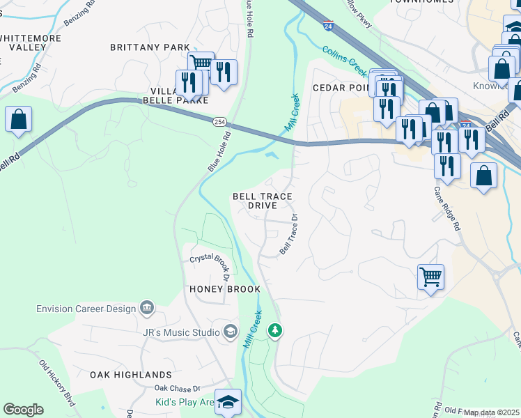 map of restaurants, bars, coffee shops, grocery stores, and more near 27 Sycamore Court in Nashville