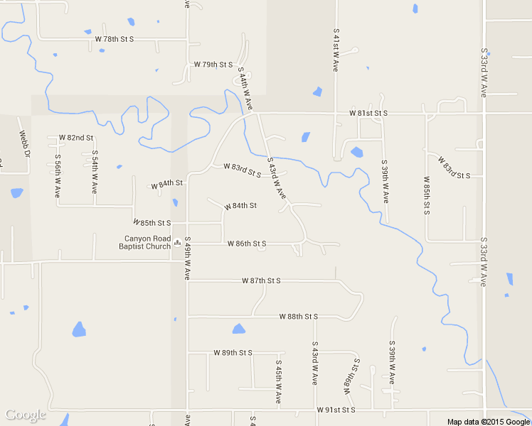 map of restaurants, bars, coffee shops, grocery stores, and more near 4522 W 84th St in Tulsa