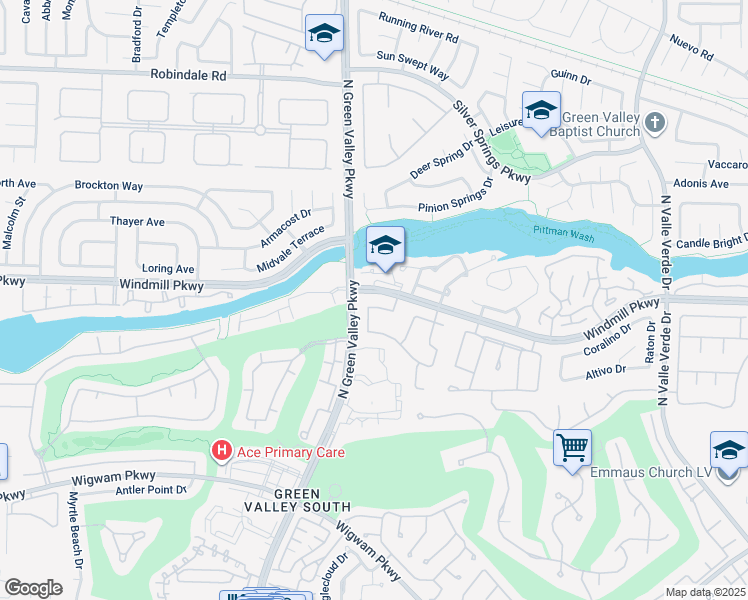 map of restaurants, bars, coffee shops, grocery stores, and more near 181 Adomeit Drive in Henderson