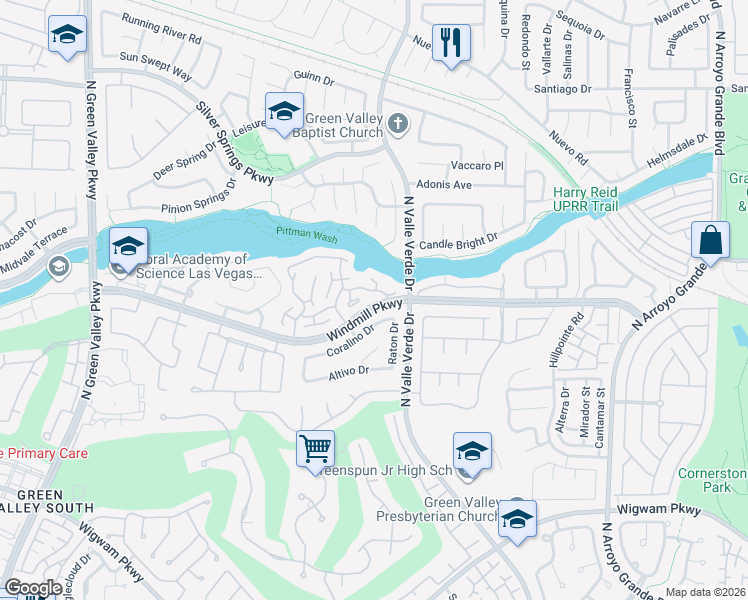 map of restaurants, bars, coffee shops, grocery stores, and more near 1906 Hobson Drive in Henderson