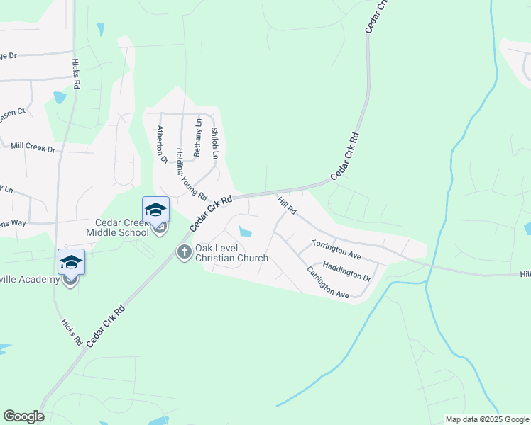 map of restaurants, bars, coffee shops, grocery stores, and more near 10 Walking Trail in Youngsville