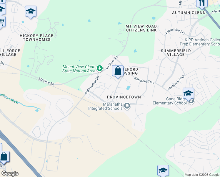 map of restaurants, bars, coffee shops, grocery stores, and more near 1843 Isabelle Lane in Nashville