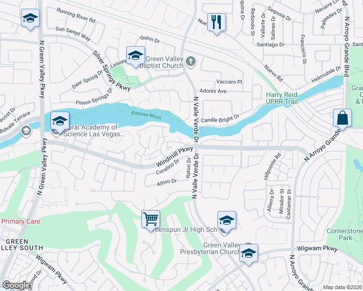 map of restaurants, bars, coffee shops, grocery stores, and more near 1906 Hobson Drive in Henderson