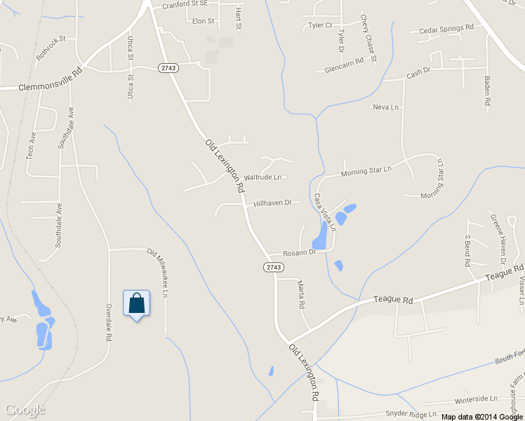 map of restaurants, bars, coffee shops, grocery stores, and more near 614 Hillhaven Drive in Winston-Salem
