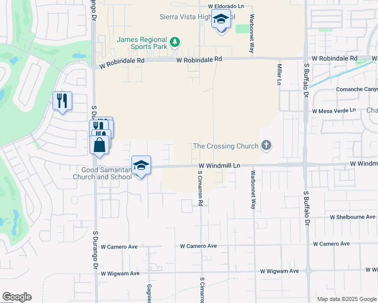 map of restaurants, bars, coffee shops, grocery stores, and more near 8037 Green River Knob Street in Las Vegas