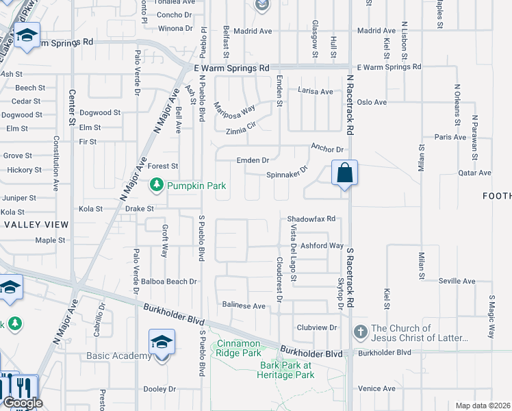 map of restaurants, bars, coffee shops, grocery stores, and more near 843 Schooner Drive in Henderson