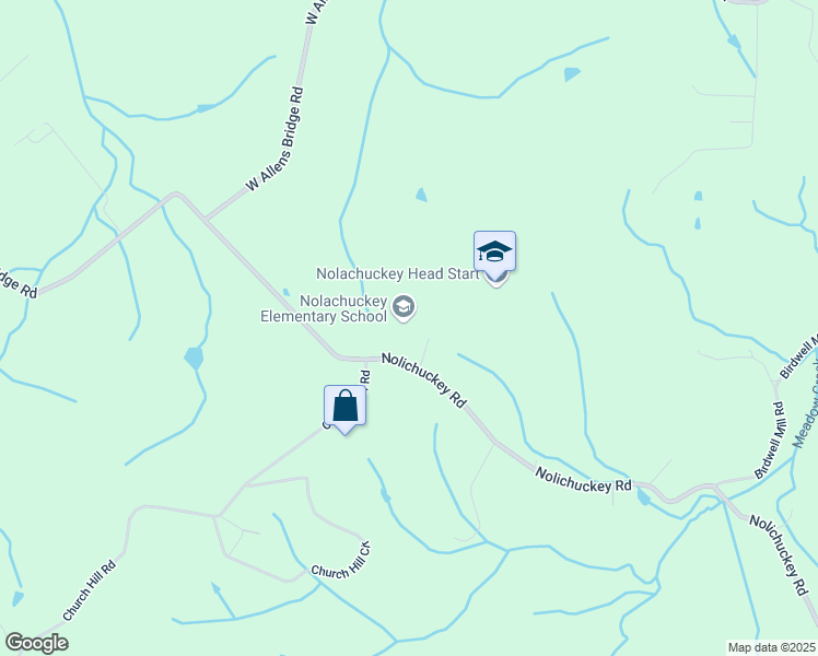 map of restaurants, bars, coffee shops, grocery stores, and more near 565 Nolichuckey Road in Greeneville