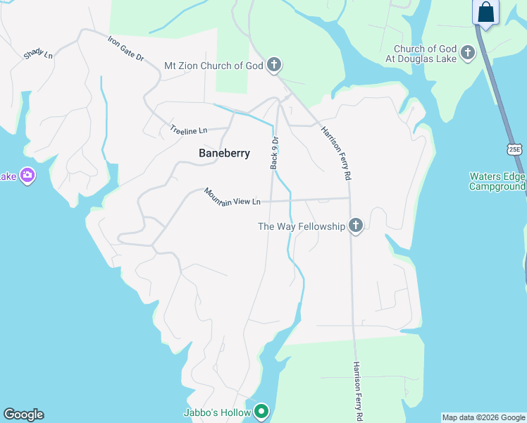 map of restaurants, bars, coffee shops, grocery stores, and more near 207 Back 9 Drive in Baneberry