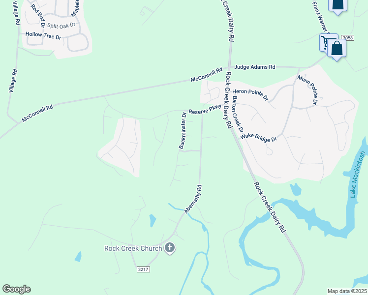 map of restaurants, bars, coffee shops, grocery stores, and more near 1919 Buckminster Drive in Whitsett