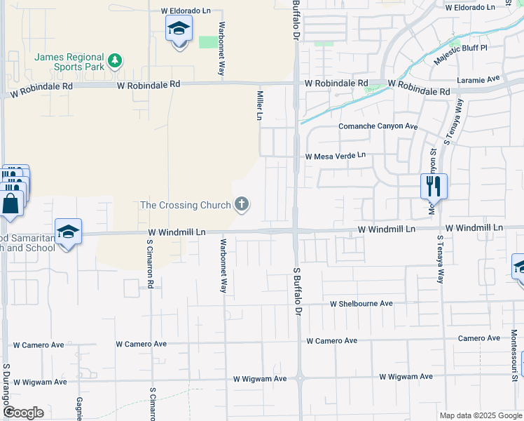 map of restaurants, bars, coffee shops, grocery stores, and more near 8057 Adelaide Hills Street in Las Vegas