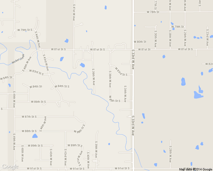 map of restaurants, bars, coffee shops, grocery stores, and more near 8418 South 36th West Avenue in Tulsa