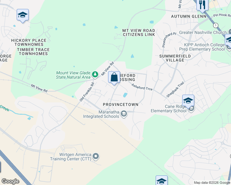 map of restaurants, bars, coffee shops, grocery stores, and more near 5532 Cedar Ash Crossing in Nashville