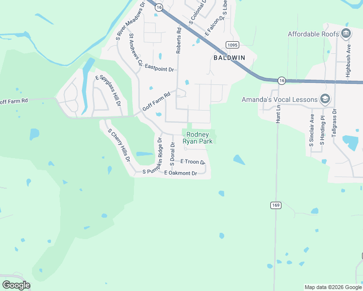 map of restaurants, bars, coffee shops, grocery stores, and more near 1905 South River Meadows Drive in Fayetteville