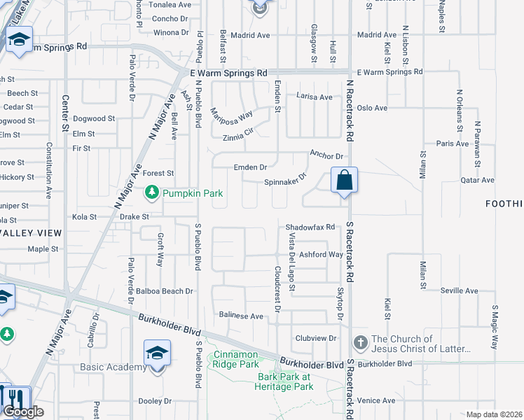 map of restaurants, bars, coffee shops, grocery stores, and more near 843 Schooner Drive in Henderson
