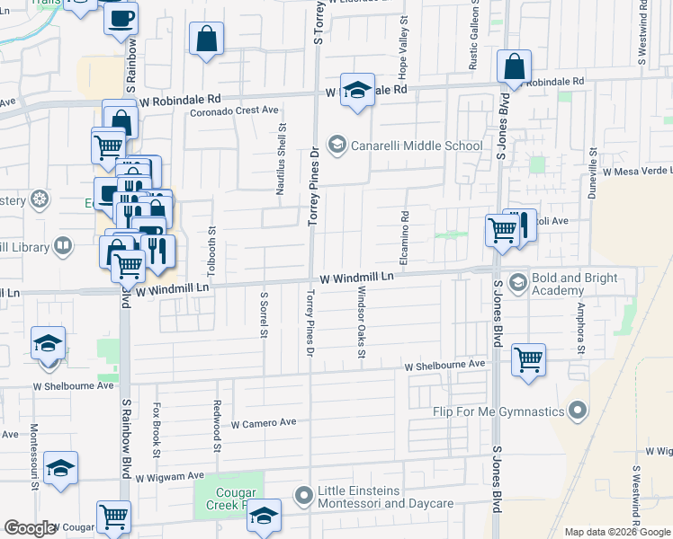 map of restaurants, bars, coffee shops, grocery stores, and more near 8096 Avalon Island Street in Las Vegas