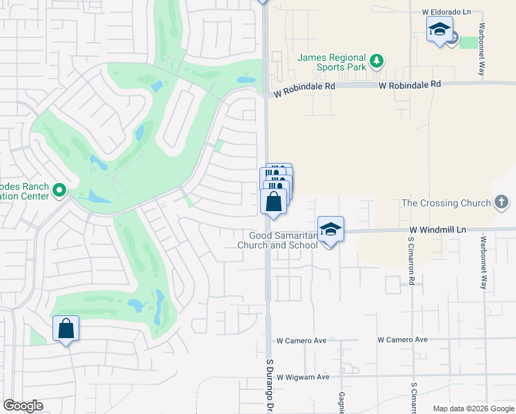 map of restaurants, bars, coffee shops, grocery stores, and more near 160 Springhouse Street in Las Vegas
