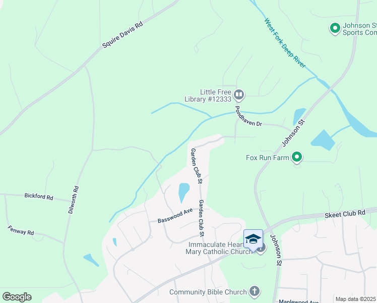 map of restaurants, bars, coffee shops, grocery stores, and more near 4461 Garden Club Street in High Point