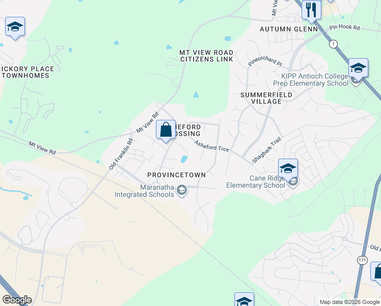 map of restaurants, bars, coffee shops, grocery stores, and more near 3629 Longhaven Crossing in Nashville