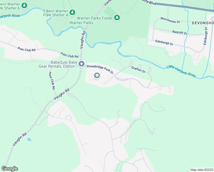 map of restaurants, bars, coffee shops, grocery stores, and more near 320 Chalford Court in Franklin