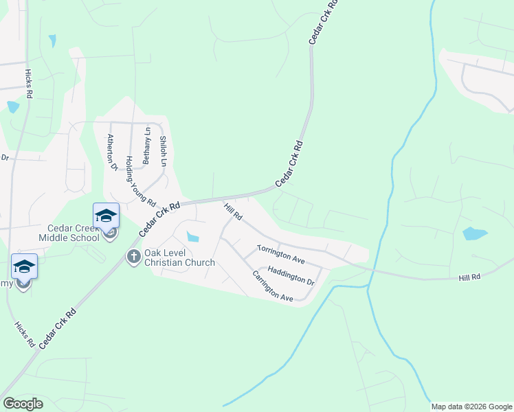 map of restaurants, bars, coffee shops, grocery stores, and more near 1971 Cedar Creek Road in Franklinton