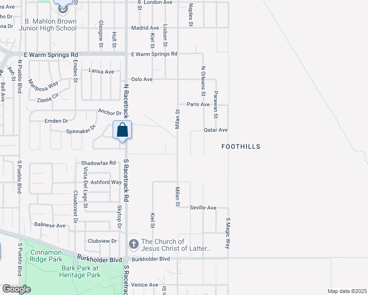 map of restaurants, bars, coffee shops, grocery stores, and more near Qatar Avenue in Henderson