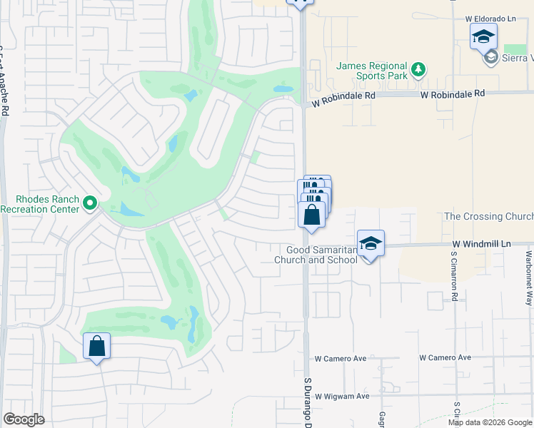 map of restaurants, bars, coffee shops, grocery stores, and more near 302 Waterton Lakes Avenue in Las Vegas