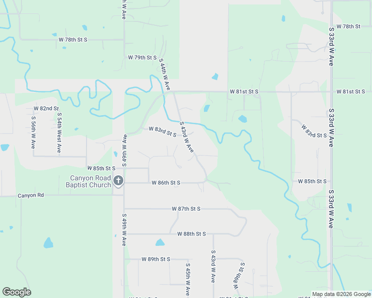 map of restaurants, bars, coffee shops, grocery stores, and more near 8320 South 43rd West Avenue in Tulsa