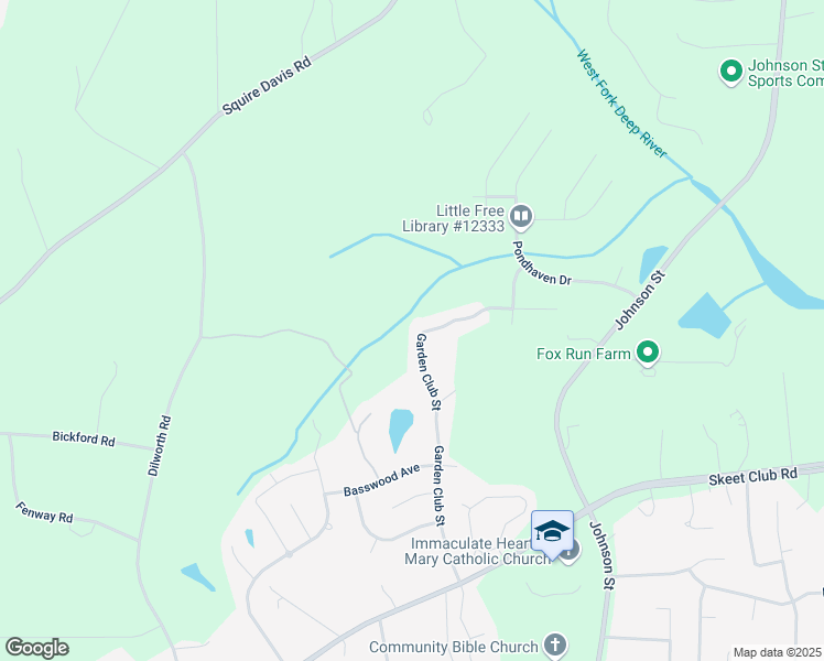 map of restaurants, bars, coffee shops, grocery stores, and more near 4469 Garden Club Street in High Point