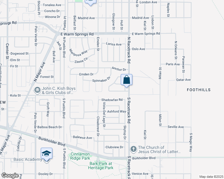 map of restaurants, bars, coffee shops, grocery stores, and more near 920 River Mountain Drive in Henderson