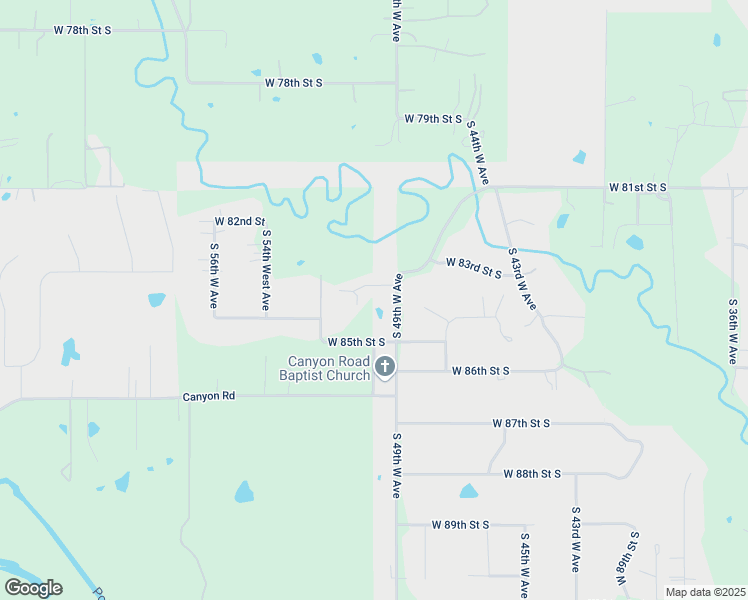 map of restaurants, bars, coffee shops, grocery stores, and more near 8420 South 49th West Avenue in Tulsa