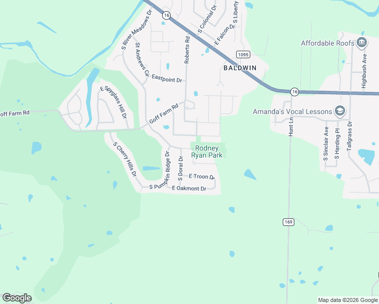 map of restaurants, bars, coffee shops, grocery stores, and more near 1905 South River Meadows Drive in Fayetteville