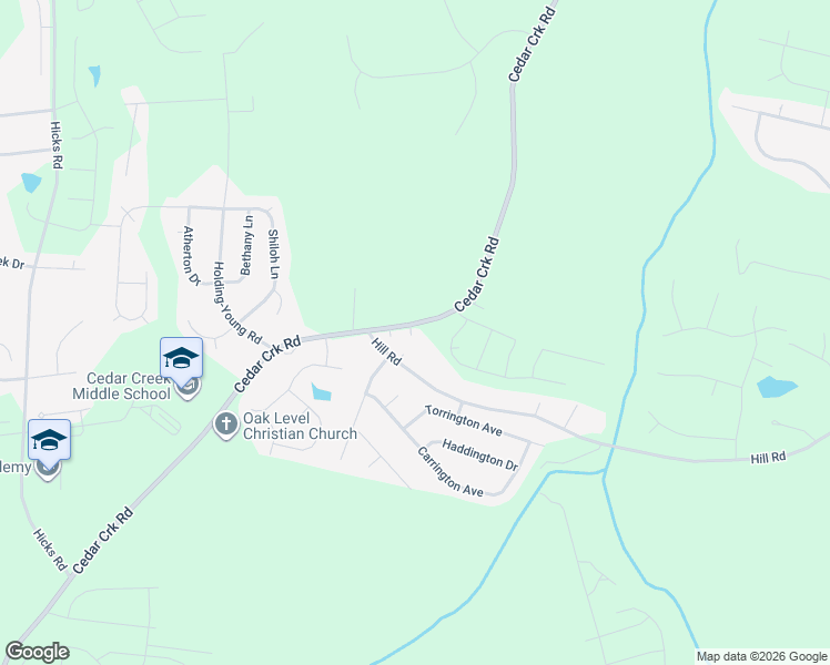 map of restaurants, bars, coffee shops, grocery stores, and more near 1971 Cedar Creek Road in Franklinton