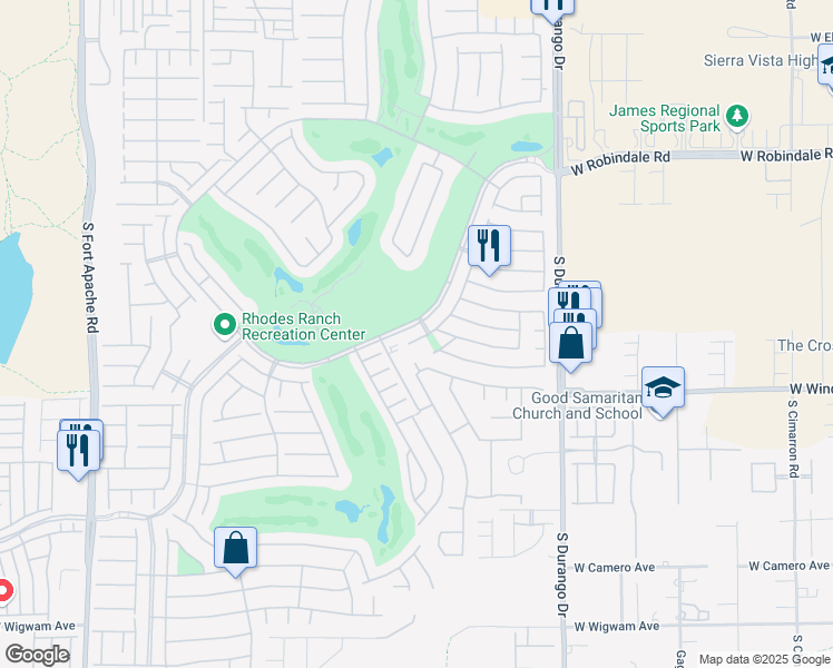 map of restaurants, bars, coffee shops, grocery stores, and more near 333 Lakewood Garden Drive in Las Vegas